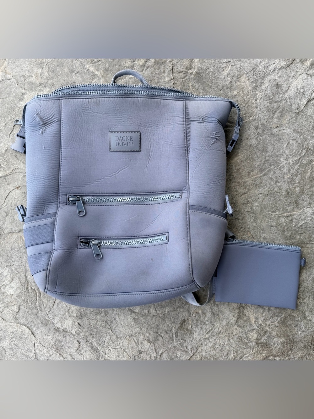 Dagne Dover Indi Neoprene Stretch‎ Diaper Travel Work School Backpack Bag Blue